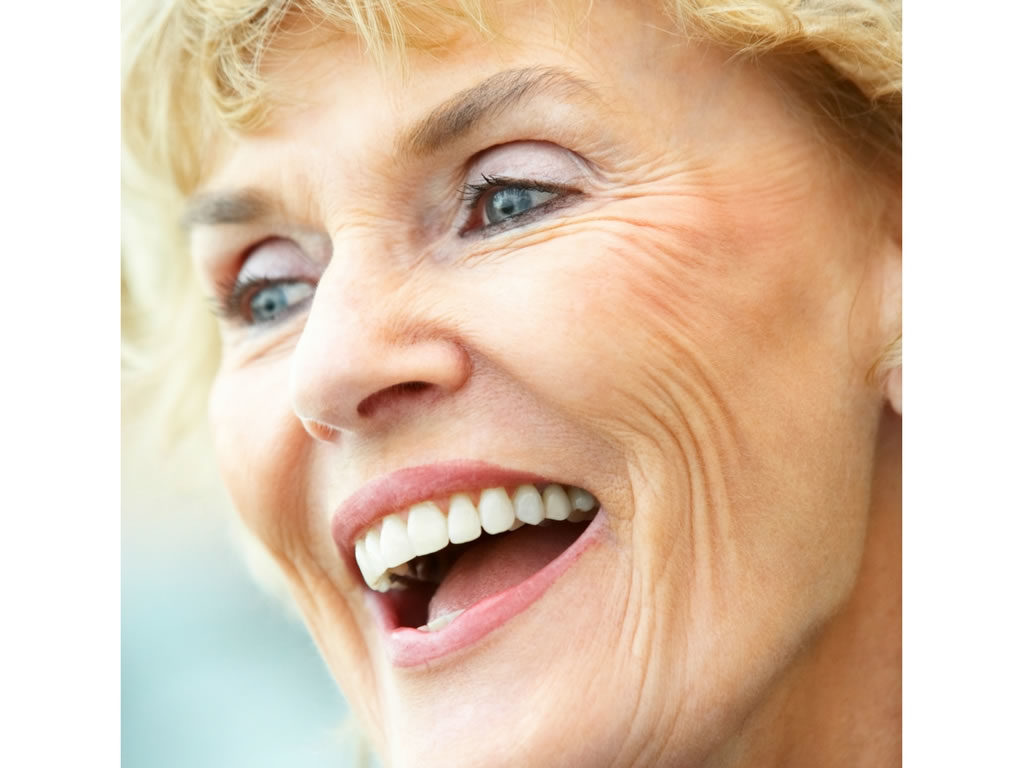 smiling middle aged lady