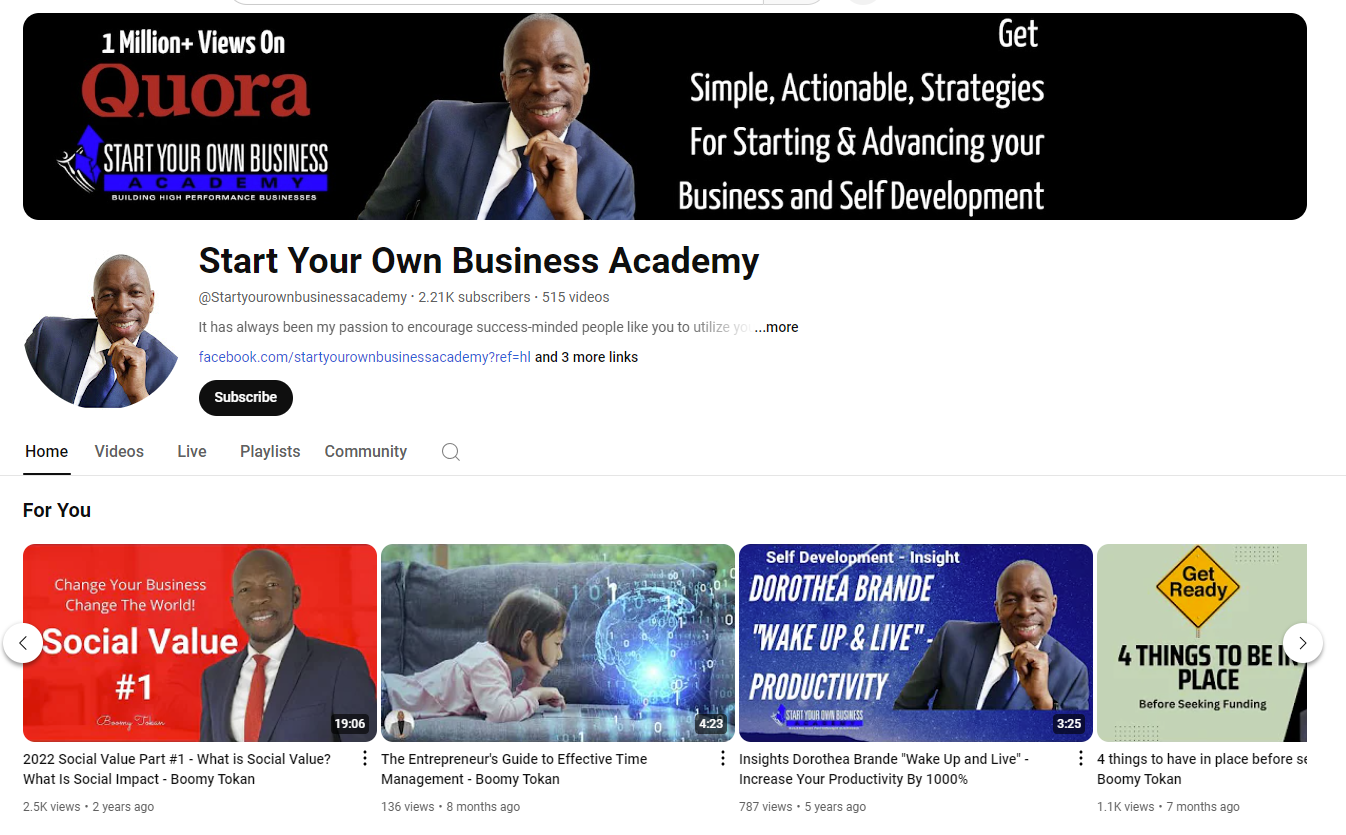 Videos - Start Your Own Business Academy